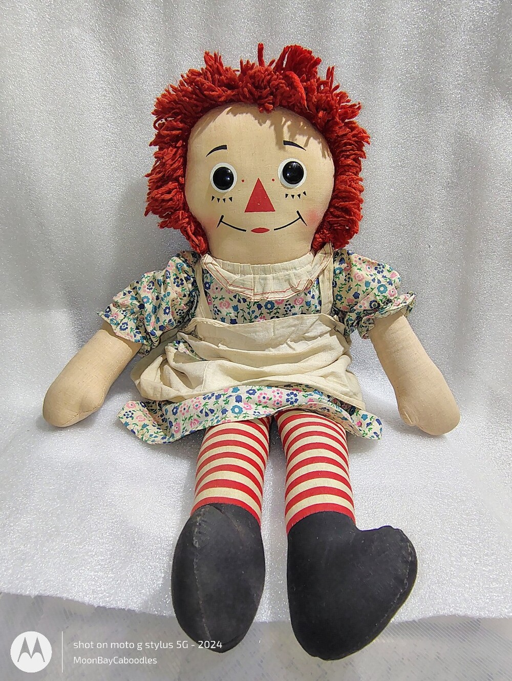 Vintage Knickerbocker Raggedy Ann 16” Doll Original Outfit Taiwan